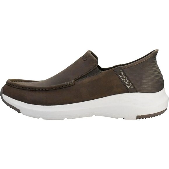〽️Closed Toe Loafers Sneakers Men\'s Taupe Leather Slip On Warm Comfortable main image 5